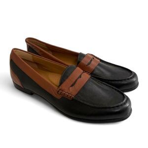 ARRAY® Harper Black/Saddle Tan Leather Loafer, NWOT! Size 11M